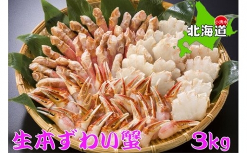 生冷凍ずわい蟹の詰め合わせ　総重量3kg【03019a】 186879 - 北海道小清水町