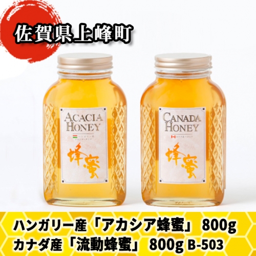 ハンガリー産 アカシア蜂蜜 800g カナダ産 流動蜂蜜 800g B 503 Au Pay ふるさと納税