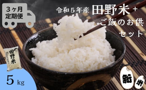 ≪先行受付中：定期便3ヵ月（10月～12月）≫  ★ 令和5年産 新米 ★【四国一小さなまち】 田野米 5kg ＋ ご飯のお供 ～ 精米 ・ 白米 ～  1001420 - 高知県田野町