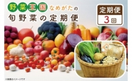 CU-136　【3ヶ月定期便】野菜王国なめがたの旬野菜の定期便（米入り）