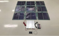 [№5681-0105]折り畳み式ソーラーパネルと蓄電池【nanoGrid】