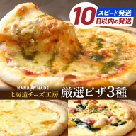 【10日以内発送】【北海道チーズ工場のピザ】カチョカバロチーズたっぷりの、厳選ピザの詰め合わせ