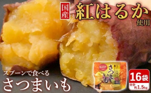 AS-2118 スプーンで食べるさつまいも 小分け焼き芋 16袋 約1.5kg 1004269 - 鹿児島県薩摩川内市