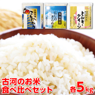 令和7年産 古河のお米食べ比べセット(15kg) | 米 こめ コメ 15キロ 精米 食べ比べ 食べくらべ こしひかり コシヒカリ にじのきらめき 虹のきらめき にじきら ミルキークイーン みるきーくいーん 古河市産 茨城県産 贈答 贈り物 プレゼント 茨城県 古河市 直送 農家直送 産地直送 送料無料 ※2025年9月下旬頃より順次発送予定 _DP03