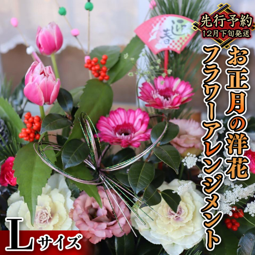 【 お正月 の お花 】 洋花 ＊ フラワー アレンジメント L お正月 花 生花 縁起物 フラワーアレンジメント ギフト [CT053ci] 1006320 - 茨城県筑西市