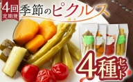 【4回定期便】季節のピクルス 4種セット /おかわりのうえん [UDD004] 漬物 加工品 惣菜 野菜 旬の野菜