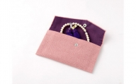 【念珠入れ(桜色)房(紫色)】 アコヤ 真珠念珠 数珠袋付き 女性用 国内加工 高品質 パール 法具