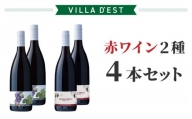 【ヴィラデストワイナリー】赤ワイン2種 4本セット（ピノ・ノワール & メルロー）