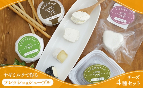 ヤギミルクで作る フレッシュ＆シェーブル チーズ4種セット  1007477 - 長野県上田市