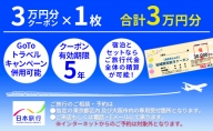 北海道木古内町 　日本旅行　地域限定旅行クーポン30,000円分