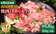 【全6回定期便】焼肉・バーベキュー セット 計800g 牛モモ 牛バラ 豚バラ 豚肩ロース 鶏もも肉  糸島市 / 糸島ミートデリ工房 [ACA273]