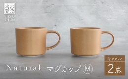 【ふるさと納税】【波佐見焼】Naturalシリーズ マグカップ M 2個セット （キャメル） マット【光春窯】 [XD90]