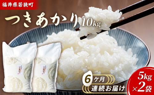 6ケ月連続 福井県若狭町つきあかり（一等米）10kg（5kg×2）（神谷農園） お米 ブランド米 銘柄米 ご飯 おにぎり お弁当 産地直送 和食 主食  1013554 - 福井県若狭町