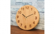 掛け時計 木の時計 木製 アルダー 丸形 直径25cm アナログ 掛時計