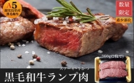 027-99 黒毛和牛赤身ランプ肉ステーキ360g