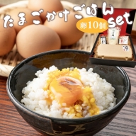 奥京都 「赤岩高原たまご」 卵かけご飯セット 卵10個 お米3号 特製タレ 薬味付き TKG セット