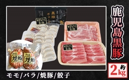 【ふるさと納税】5617-1 鹿児島黒豚1kg+焼豚・餃子セット