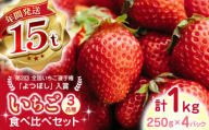 【2024年12月〜順次発送】いちご 3品種 食べ比べセット 計1000g ( 250g × 4P ) 農園直送 産地直送 熊本県産 山都町産 イチゴ 苺 ストロベリー フルーツ 果物 【なかはた農園】[YBI002]