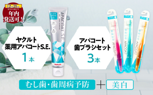 【歯ブラシ 歯磨き粉 セット】 アパコート 歯ぶらし 歯みがき粉 薬用 歯周病ケア 歯みがき はみがき 口臭予防 口臭ケア 美白ケア 医薬部外品 美白 予防 口臭 歯肉炎 歯周病 虫歯 歯 歯医者 歯磨き ブレスケア 化粧品 日用品 食べ物以外 デンタルケア ホワイトニング おすすめ ヤクルト 神奈川 湘南 藤沢