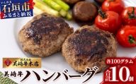 美崎牛ハンバーグ 100g×10個【 お肉 美崎牛 ハンバーグ 牛肉 肉 】（tokyoFMで紹介された美崎牛です！♪） O-6