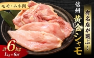 【６回定期便 】信州黄金シャモモモ・ムネ肉セット