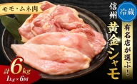 【６回定期便 】朝びき！信州黄金シャモモモ・ムネ肉セット