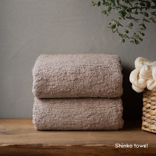 【TVで紹介！】おぅ！え～やん バスタオル（ブラウン）2枚【泉州タオル 国産 吸水 普段使い 無地 シンプル 日用品 家族 ファミリー】 G2687 1025244 - 大阪府泉佐野市