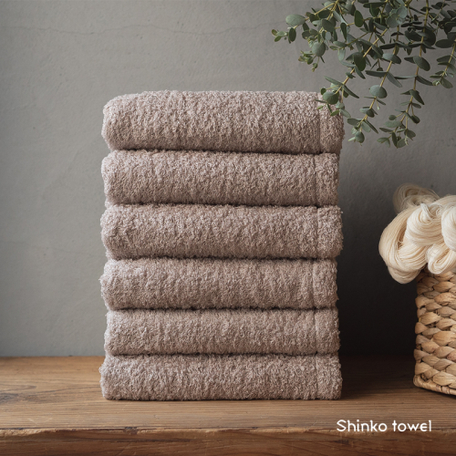 【TVで紹介！】おぅ！え～やん フェイスタオル（ブラウン）6枚【泉州タオル 国産 吸水 普段使い 無地 シンプル 日用品 家族 ファミリー】 G2692 1025249 - 大阪府泉佐野市