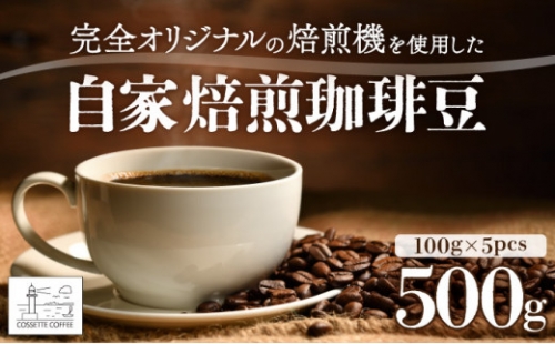 自家焙煎 コーヒー豆 100g×5個セット 500g 1025705 - 北海道登別市