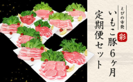 【定期便6ヶ月】えびの市発(彩) いもこ豚 バラエティセット 鍋  鉄板焼