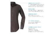 DJS-787 decollouomo メンズドレスシャツ 長袖（生地／オーヴァーチュア）クラシックタイプ　エベーヌグレー／SMサイズ