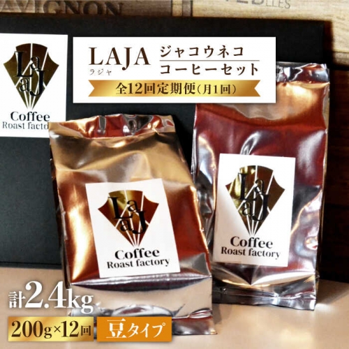 【12回定期便・豆タイプ】ジャコウネココーヒー100g×2（200g）×12回合計2.4kg [FBR028] | au PAY ふるさと納税