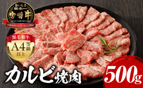 【12月発送】宮崎牛カルビ焼肉用500g_M243-004-dec