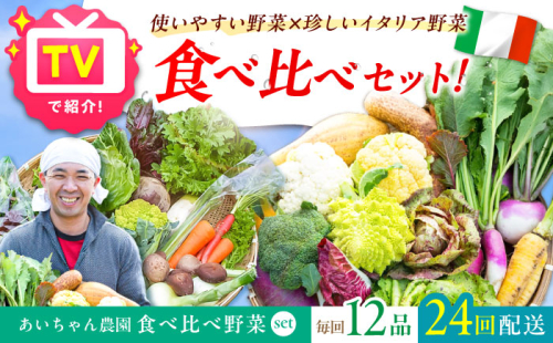 【12品×24回定期便】「使いやすい野菜」×「珍しいイタリア野菜」食べ比べセット【吉野ヶ里あいちゃん農園】[FAA031] 103371 - 佐賀県吉野ヶ里町