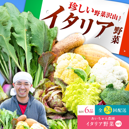 【6品 / 24回定期便】農薬に頼らない！カラダにやさしい「イタリア野菜」セット（ショート）吉野ヶ里町/吉野ヶ里あいちゃん農園[FAA015] 103387 - 佐賀県吉野ヶ里町
