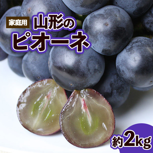 【ご家庭用】山形のピオーネ 優品 約2kg(2～6房)【令和8年産先行予約】FS23-644 1033900 - 山形県山形市