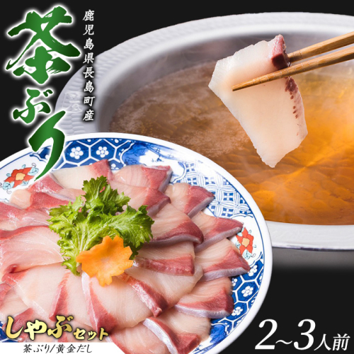 茶ぶりのどん薩摩の黄金だししゃぶしゃぶセット(2～3人前)【株式会社Never Land】never-7263 1034349 - 鹿児島県長島町