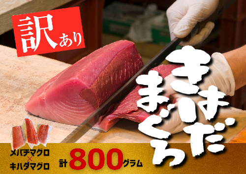 【四国一小さなまち】 ★ カネアリ水産 ★ 《 訳あり 》 メバチマグロ × キハダマグロ 短冊セット 約800g 1034419 - 高知県田野町