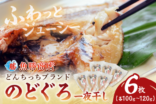 【どんちっちブランド】 のどぐろ一夜干し（100g～120gｘ6枚） 一夜干し おつまみ ブランド魚 アカムツ のどぐろ【136_1979】 1035618 - 島根県浜田市