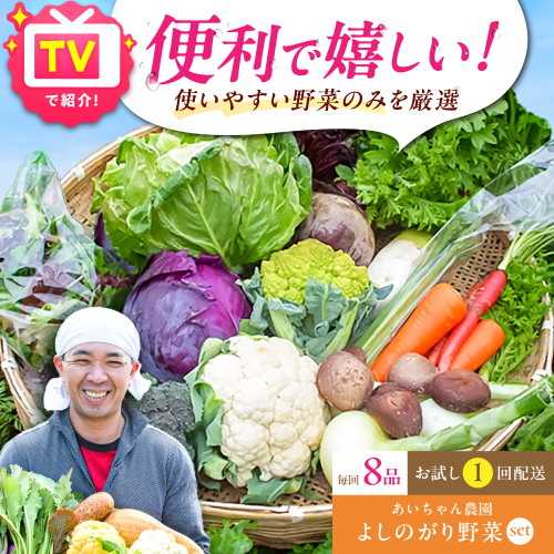 【8品】農薬に頼らない！カラダにやさしい「よしのがり野菜」セット（ショート）【吉野ヶ里あいちゃん農園】 [FAA001] 103569 - 佐賀県吉野ヶ里町