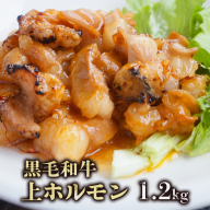 黒毛和牛 ホルモン 1.2kg 旨辛タレ トロホルモン 上ホルモン 国産ホルモン 牛肉 焼き肉 BBQ バーベキュー 味付け肉 熨斗 ギフト プレゼント 贈答 お歳暮 御歳暮 御中元 お中元 夏ギフト お祝い