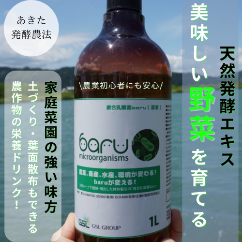 環境に優しい農業用乳酸菌　BARU乳酸菌液　1000ml[M9903] 103710 - 秋田県湯沢市