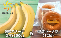 越後柏崎産ブランドバナナ「越後バナーナ」と、越後バナーナの皮まで使った焼きドーナツのセットです。■「越後バナーナ」とは「越後バナーナ」は産業廃棄物処理施設の排熱を利用して栽培された、環境にやさしい国産