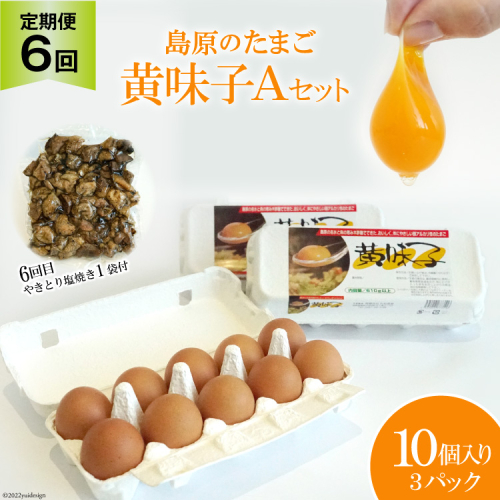 BE290【定期便】島原のたまご 黄味子Ａセット 計6回お届け 104156 - 長崎県島原市