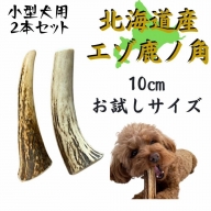 鹿の角 10cm お試しサイズ 2本 犬のおもちゃ デンタルケア 小型犬 鹿角 北海道産