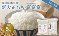 富山県氷見産 新大正もち（3kg）と特別栽培米富富富（2kg）のセット 天神の里