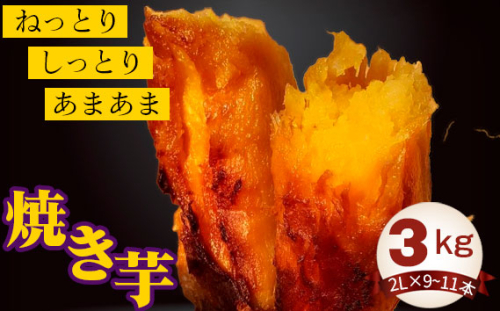No.410 焼き芋3kg ／ 紅はるか やきいも さつまいも 茨城県 1047152 - 茨城県坂東市