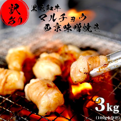 【訳あり】 黒毛和牛 丸腸 3kg 西京味噌焼き 国産 ホルモン 100g 小分け パック 1047458 - 京都府舞鶴市