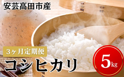 米 【3ヶ月お届け】令和7年産　安芸高田市産コシヒカリ5kg 精米／コシヒカリ こめ こしひかり 定期便  10476 - 広島県安芸高田市
