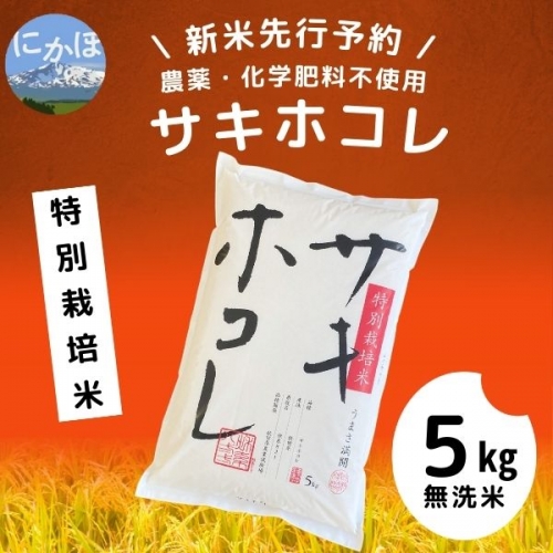 令和5年産新米予約】【無洗米】農薬・化学肥料不使用 特別栽培米